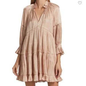 Cinq a Sept Phyllis Peasant Dress in travertine rose gold color size 4 NWT